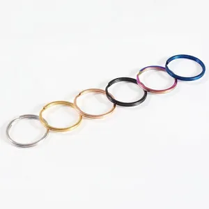 304 Stainless Steel Key Ring Split Ring Double Loop For Keychain DIY Jewelry Making Gold Black Silver Polished Metal Key Ring