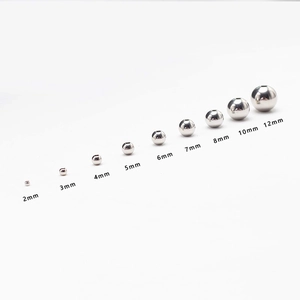 Polished stainless steel round spacer beads in 2mm to 12mm sizes for DIY jewelry making