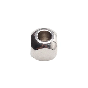 Perle carrée en acier inoxydable poli à bords arrondis pour la création de bijoux DIY