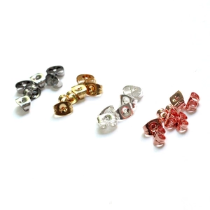 Polished stainless steel butterfly earring backs in silver, gold, rose gold and black