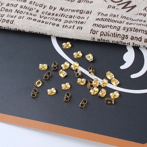Golden stainless steel butterfly earring backs set for DIY jewelry making accessories