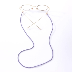 Braided PU Leather Glasses Chain For Women Multifunctional Mask Lanyard With Alloy Lobster Clasp And Silicone Loop Elegant Eyewear Accessory