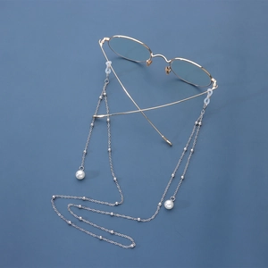 Chaîne de Lunettes Longue à Gland en Künstliche Perles d'Imitation Sangle de Lunettes en Alliage Support Masque Accessoires Femme