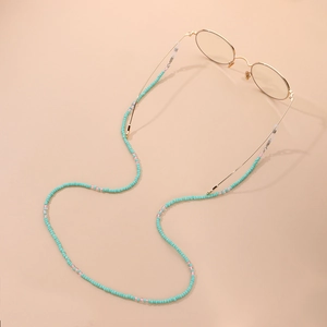 Fashion Beaded Eyeglass Chain For Women Boho Seed Bead Sunglasses Strap Lanyard Holder Mask Chain With Silicone Loops
