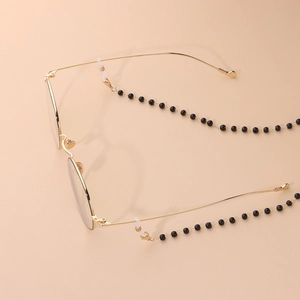 Chaîne de Lunettes Minimaliste en Alliage Doré avec Perles Cordon Anti-Perte pour Femmes Support de Lunettes de Soleil