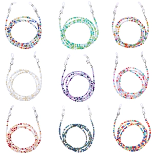 Mode Chaîne de Lunettes en Perles de Rocaille Colorées pour Femmes Cordon de Lunettes Anti-Perte Bohème Accessoires de Bijoux