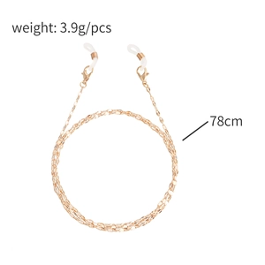 Lightweight gold metal chain for glasses and masks, 78cm long with lobster clasps