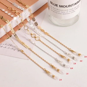 Fashion Alloy Glasses Chain For Women Anti-lost Mask Lanyard Heart Star Arrow Decor Gold Silver Metal Eyewear Strap Jewelry