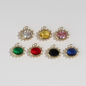 Evil eye stainless steel pendant with bohemian natural stone in seven vibrant colors