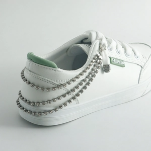 Multi Layer Rhinestone Claw Chain Shoe Decoration For Women Girls Alloy Silver Plated Anklet Jewelry Accessories