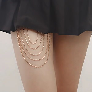 Sexy Multi-layer Rhinestone Leg Chain Thigh Jewelry For Women Gold Silver Alloy Body Chain Nightclub Party Accessory