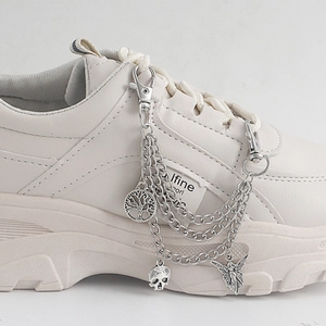 Catena Per Scarpe Multistrato In Lega Gotica Per Sneakers Punk Metallo Albero Della Vita Teschio Fata Ragno Charms Accessorio Calzature