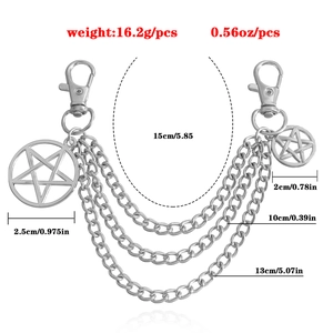 Amuletos de estrella plateada de tres capas con cierres de langosta para zapatos