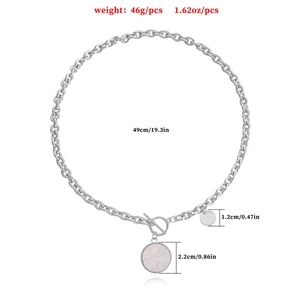 Collana in madreperla croce cuore argento con chiusura a ginocchiera OT e marmo