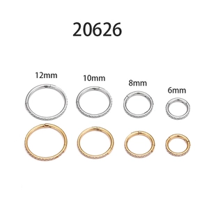 316L stainless steel hoop earrings with cubic zirconia available in four sizes