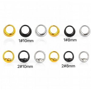 316L Stainless Steel Hinged Segment Nose Ring Clicker Crescent Moon Face Relief Body Piercing Hoop Earring For Women Men