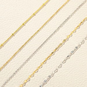 Women Stainless Steel Cable Lip Bead Chain Necklace Gold Silver Electroplated DIY Fashion Jewelry Accessory Adjustable
