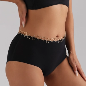 Fashion Alloy Hollow Star Waist Chain For Women Punk Gold Metal Body Chain Stylish Adjustable Beach Belt Jewelry Gift