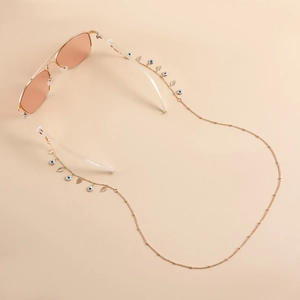 Vintage Or Métal Mauvais Œil Chaîne de Lunettes Pour Femmes Feuille Pendentif Cordon de Masque Mode Anti-Perte Bijoux Cadeau