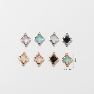 Set klavertje vier sieraden connectoren in goud en zilver voor DIY sieraden maken