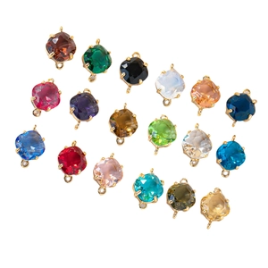 Pendentifs en cristal facetté plaqué or 18k en 18 couleurs pour création de bijoux