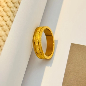 Titanstahl Vergoldeter Ring Mit Gravur 520 1314 Romantisch Minimalistisch Hochzeitsband Paar Ring Schmuck Für Damen Herren