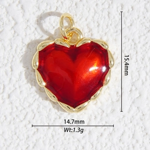 Pendentifs en Alliage DIY Émaillés pour Fabrication Bijoux Plaqués Or Cœur Fruit Animal Vie Marine Strass Perle Artificielle Charms Accessoire