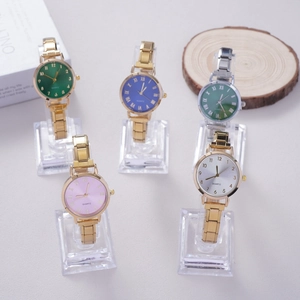 Elegant Women Quartz Watch Stainless Steel Metal Strap Rhinestone Fashion Korean Style Starry Sky Bracelet Watch Daily Office Jewelry