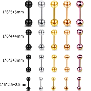 Dettagli degli orecchini a bilanciere in acciaio inossidabile in varie dimensioni e colori