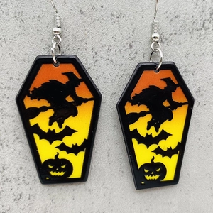 Halloween Ακρυλικά Σκουλαρίκια Φέρετρο Γοτθικό Νυχτερίδα Φάντασμα Κολοκύθα Μάγισσα Διαβάθμιση Σκουλαρίκια Γυναικεία Κοσμήματα