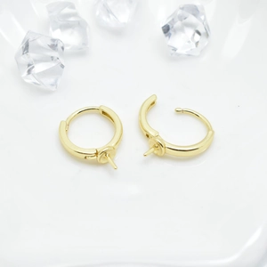 18k gold plated teardrop hoop earrings with needle tray for DIY pearl jewelry making