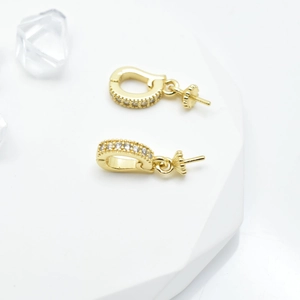 Goldene Wassertropfen-Anhänger mit Mikro-Zirkonia für DIY-Schmuckherstellung