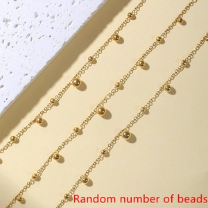 Elegante goldene Edelstahl-Fußkette mit Perlen für Strandurlaub und Alltagsschmuck