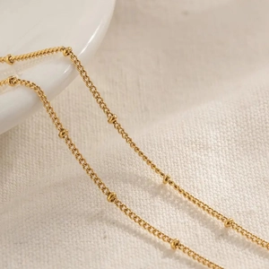 Elegant gold satellite body chain with dainty beads for women beach jewelry accessory