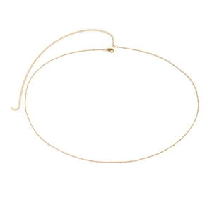 Minimalist gold beaded waist chain beach body jewelry with adjustable lobster clasp