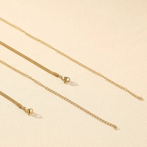 Bohemian gold stainless steel snake chain waist set with adjustable lobster clasp