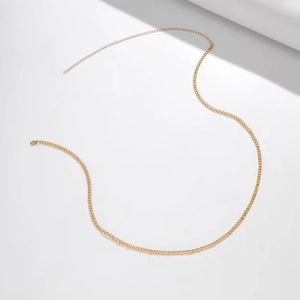Chaîne de taille cubaine bohème dorée avec fermoir mousqueton réglable pour femme
