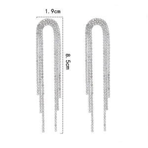 Macro view of silver butterfly tassel earrings showing 8.5cm length and 1.9cm width