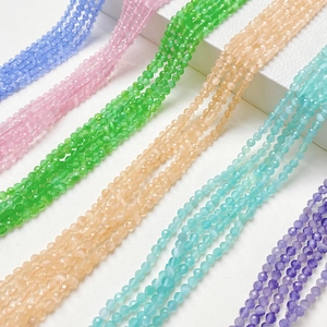 Cuentas de cristal facetadas ojo de gato 3mm-4mm en varios colores para joyería