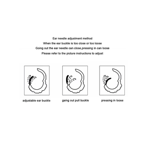 Instructional diagram for adjusting gold and silver zircon hoop earring buckle tension