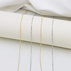 Collier Minimaliste en Cuivre Plaqué Or Argent Maillon Noeud de Bambou Perle Ronde Femme Chaîne d'Extension Ajustable Bijoux de Mode