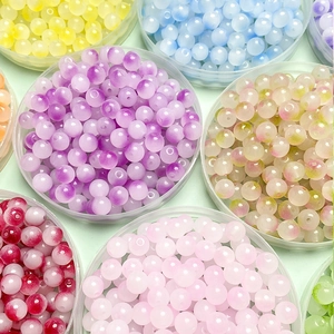Assortiment van 8mm matte en transparante gekleurde glazen kralen voor DIY sieraden