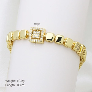 Dettaglio bracciale placcato oro 18K con peso 12,9g e lunghezza di 18cm totale