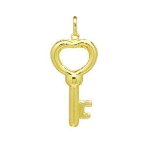 Macro shot of a textured golden heart-shaped key pendant with a refined hammered finish