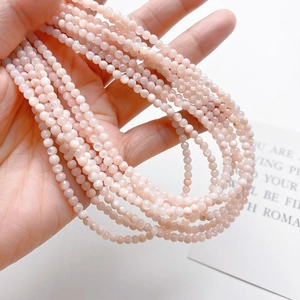 3mm rosa Perlmutt Muschelperlen Stränge für handgemachte DIY Halsketten und Schmuck