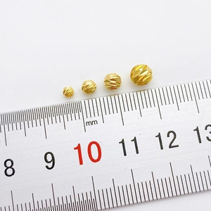 Cuentas Espaciadoras de Aleación Facetada Llenas de Oro de 14K Cuentas Sueltas Talladas Redondas Para Hacer Joyas De Collar De Pulsera De DIY