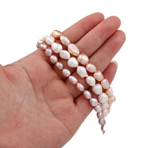 Natuurlijke barokke zoetwaterparels in wit, roze en paars voor DIY-sieraden maken