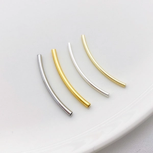 Polierte gebogene 14K Gold- und Silberröhren für DIY-Schmuck und Bastelarbeiten