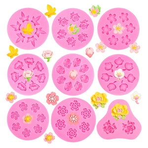 Siliconen Bloemenvorm Kersenbloesem Esdoornblad Camelia Vormen Voor Taart Decoratie Chocolade Aromatherapie Gips DIY Bakbenodigdheden