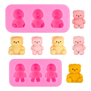 3D Teddy Bear Silicone Mold For DIY Chocolate Fondant Cake Aromatherapy Candle Plaster Soap Making Cute Bear Baking Tools